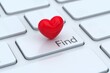 © NASSRI - Find Love message on keyboard key representing online dating app and virtual connection, internet romance and relationship search, digital communication, chat, matchmaking technology to modern couples