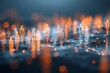 © Rifqi - Abstract glowing human figures connected by digital network on a blurred background, concept for human resources planning, employee engagement and network communication