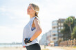 © luismolinero - Young blonde woman at outdoors wearing sport wear