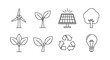 © ณภัทร วงค์มาวิวัฒน์ - Eco-Friendly Icons: A visual tapestry of eco-friendly elements, artfully illustrated with icons representing sustainability. This scene showcases the beauty of sustainable life