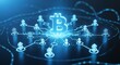 © Salman - Bitcoin network illustration with dollar signs