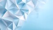© pkproject - Modern abstract digital art featuring interconnected blue and white geometric polygonal shapes characterized by crisp edges subtle lighting and a smooth airy gradient fading into a soft blue expanse
