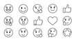 © Md - a variety of simple line art emojis expressing different emotions and gestures