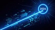 © Razib Ahmed  - Digital arrow pointing towards the year 2026 in a futuristic setting