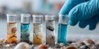 © net4up - Scientist Hand Holding Vials with Polluted Seawater Samples on Beach
