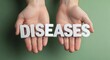 © Bilal Ulker - Hand Holding Diseases: A conceptual shot, revealing the poignant truth of diseases by the tender placement of the word 'DISEASES' on the hands, against a muted backdrop.