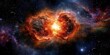 © Konstiantyn Zapylaie - Cosmic collision: fiery explosion of celestial bodies in deep space