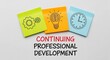 © ArtShop - Sticky notes with symbols representing continuing professional development