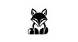 © shuma - Stylized black fox icon on white background vector illustration