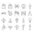 © Dede - smart home technology icons representing modern automation and connectivity illustrating convenience and security for future home systems