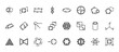 © Digital Bazaar - 24 set of outline web geometric figure icons such as transform, oval, rhombus, cylinder, sent vector thin icons for report, presentation, diagram, web design, mobile app