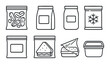 © Igor - Set of food storage containers: bags, jars, and boxes icons