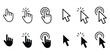 © MdNurul - Computer mouse pointer icon set vector. Clicking pointer cursor symbol. vector illustration.
