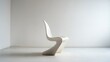 © achmad - Modern white chair in minimalist room; interior design, product photography