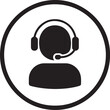 © Nizam - Hotline Support Service Icon – Call Center, Customer Consultation & Ecommerce Assistance Vector Illustration