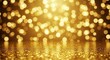 © soem - Golden glittering background with bokeh effect. The festive theme of celebration and joy.