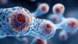 © KohXD - Close-up view of a cell highlighting cellular structure and functionality in biological systems and life processes