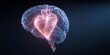 © Gerard - Emotional intelligence concept showing glowing heart inside a human brain