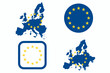 © Bohdan - European union map and flag variations illustrated in blue and yellow stars