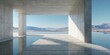 © xartproduction - Minimalist Concrete Architecture Overlooking Serene Lake and Mountains