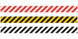 © Noor - Black, Red and yellow caution tape.