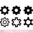 © Creative BorSha - Gear setting icon set with white background.