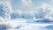 © TesLaTH - Experience the serene beauty of a winter landscape featuring frozen trees and soft falling snow, captured in ultra detail.