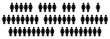 © IQ art_Design - People 1, 2, 3, 4, 5, 6, 7, 8, 9, 10 icon set. Crowd signs. Containing ,participants, group, team, meeting, organization, community, population, audience, member, discussion, assembly, interview.