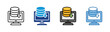 © Elzicon - Data Storage icon set multiple style collection