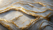 © migepon - ホワイト×ゴールド・メタリックマーブル背景