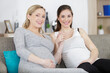 © auremar - two pregnant friends are waiting for their children