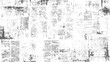 © VECTOR HOUSE - Old newspaper texture with ink smudges and worn distressed design. Retro newspaper background with grunge print and vintage paper feel.