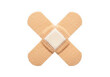 © MST Graphics - Two adhesive bandages crossed in an x shape, isolated on transparent background