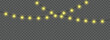 © VectForest - Christmas lights lights. Glowing garland of light bulbs. On a transparent background.