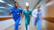 © OleksandrZastrozhnov - Emergency response team rushing in hospital corridor