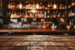 © CojanAI - Wooden table in a bar with blurred background