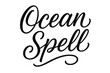 © BROTHER - Ocean Spell Lettering. Ocean Spell ? Script Hand-Lettering: flowing brush script with smooth airy connectors;