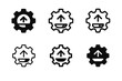 © Настя Шевчук - Efficient Progress Icons. Work smarter, not harder. Icon set. Set Logo of productivity: efficient progress bar icon. harmonious logo variations of the same