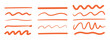 © Click Studio - Orange Hand Drawn Underline and Wavy Lines illustration