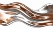 © art - Abstract Metallic Flowing Silver Copper Curve Surface Shine Texture Background