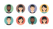 © shofiyah - Minimalist Flat Design Avatar Icons - Diverse User Profile Vector Set