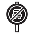 © Tiara - Prohibition of Entry for Vehicles Sign Icon Illustrations