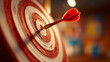 © Rosi - Dart striking the bullseye to convey precise targeting, goal achievement and strategic execution that drives growth and measurable business results.