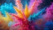 © ambacim - Stunning explosion of vibrant colors creating a dynamic abstract design, perfect for creative projects and modern art backgrounds, full of energy and excitement