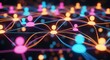 ©  zaria - Digital connectivity concept with glowing people network forming a global community web