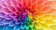 © MdIbrahim - Stunning macro photography of a dahlia bloom, a vibrant swirl of rainbow-colored petals creating a beautiful natural abstract pattern