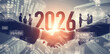 © metamorworks - Multinational people and business networks. 2026 New Year concept. New year's card 2026.