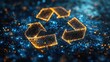 © RONNY - Abstract recycle symbol, glowing particles