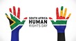 © Arwa Designs - Celebrating south africas human rights day with flag painted hands