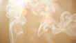 © 행운 행 - 베이지 컬러 배경 위 피어오르는 연기 스모그 Smoke smog rising above the beige background